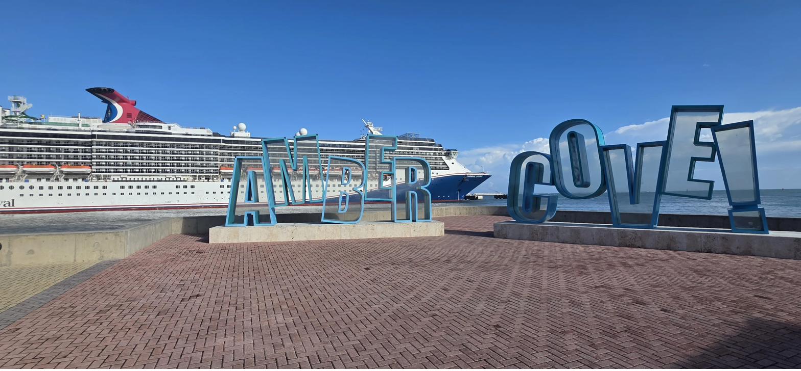 Amber Cove with Carnival ship